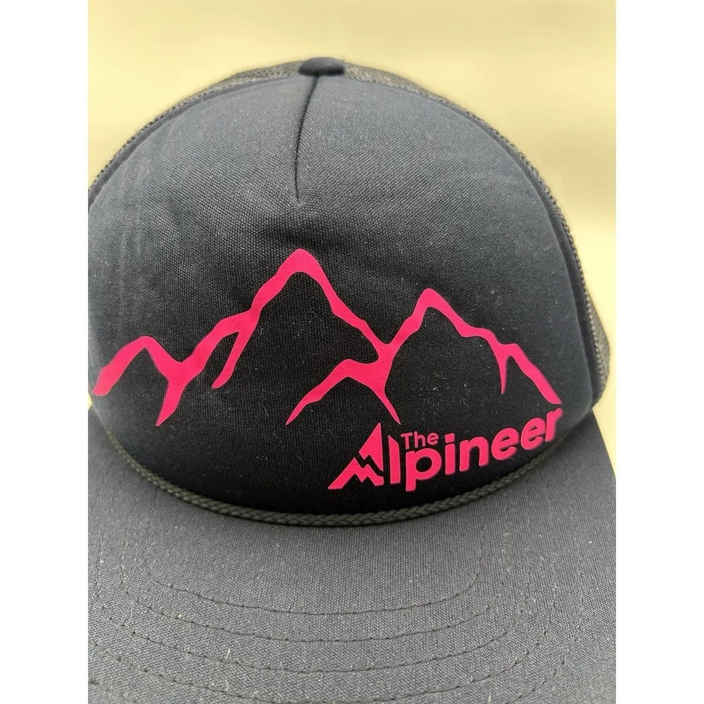 Ski Town All-Stars The Alpineer Rope Trucker Hat Navy Mesh Back Adjustable Youth